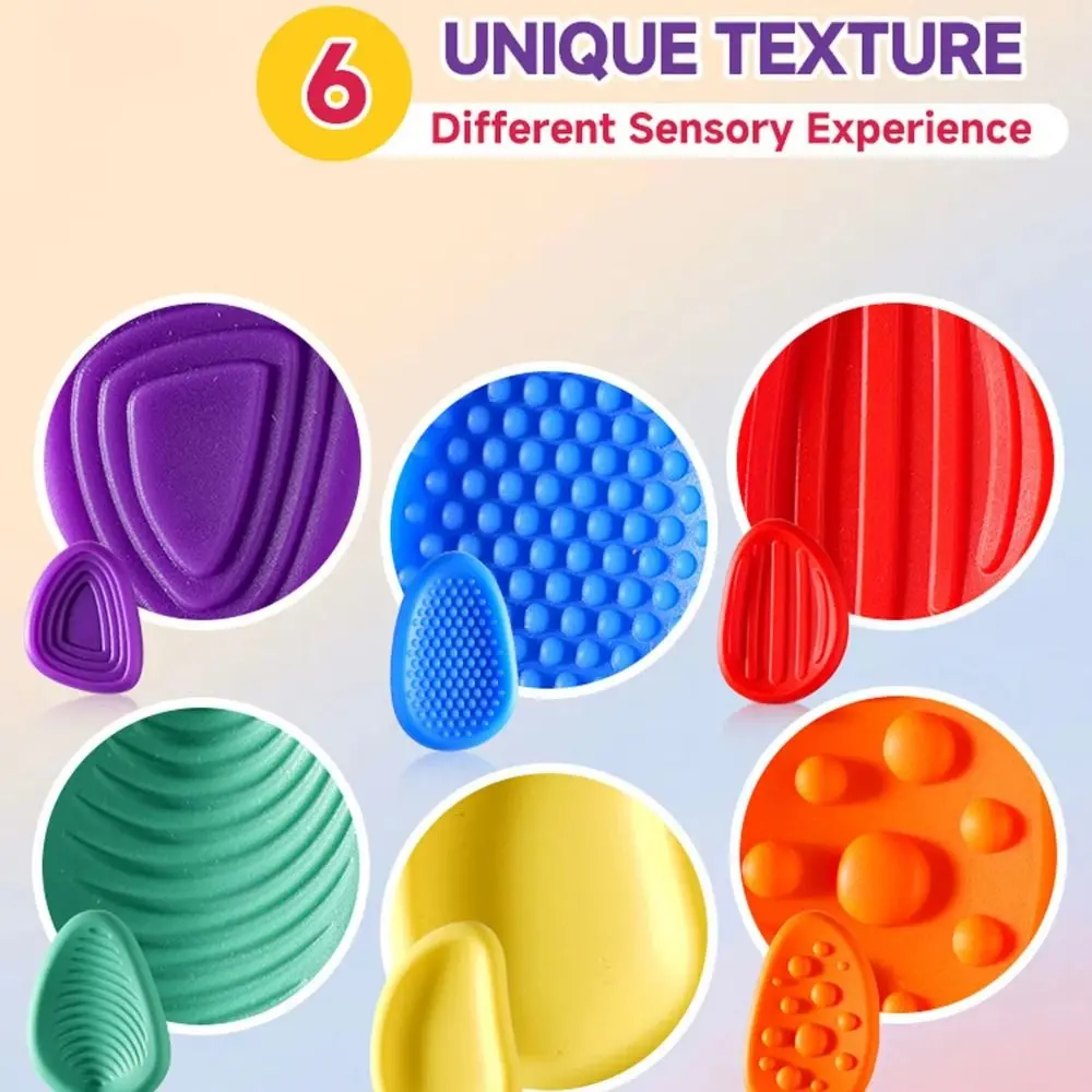 6pcs/set Textured Soft Worry Stone Fidget Toy Relaxing Silicone Children Sensory Stone Creative No Noise Textured Worry Rocks
6pcs/set Textured Soft Worry Stone Fidget Toy Relaxing Silicone Children Sensory Stone Creative No Noise Textured Worry Rocks