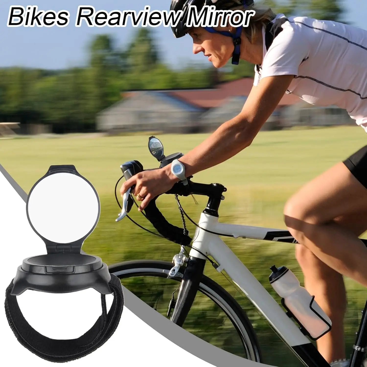 Cycling Rearview Mirror Wristband | Wrist Strap Rear View Mirror - Wide Angle View, 360 Adjustable Safe Riding Mirror
Cycling Rearview Mirror Wristband | Wrist Strap Rear View Mirror - Wide Angle View, 360 Adjustable Safe Riding Mirror