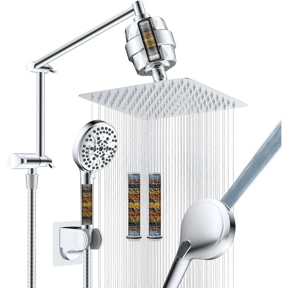 10-Inch High Pressure Rainfall Shower Head with Metal Filter and 10-Mode Handheld Spray
10-Inch High Pressure Rainfall Shower Head with Metal Filter and 10-Mode Handheld Spray