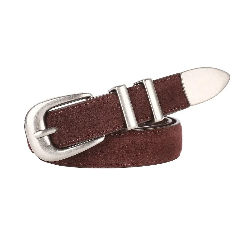 Luxury Belts for Women Skinny Genuine Leather Dress Belts Silver Buckle Slim Waistband Vintage Cowhide Suede Belt
Luxury Belts for Women Skinny Genuine Leather Dress Belts Silver Buckle Slim Waistband Vintage Cowhide Suede Belt