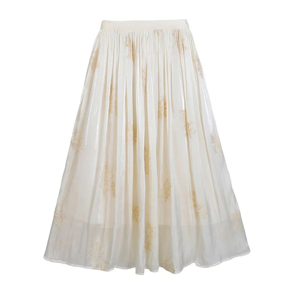 New 2026 Spring Summer Women Embroidery Satin Skirt Female Elegant Fashion Versatile Long Skirt
New 2026 Spring Summer Women Embroidery Satin Skirt Female Elegant Fashion Versatile Long Skirt