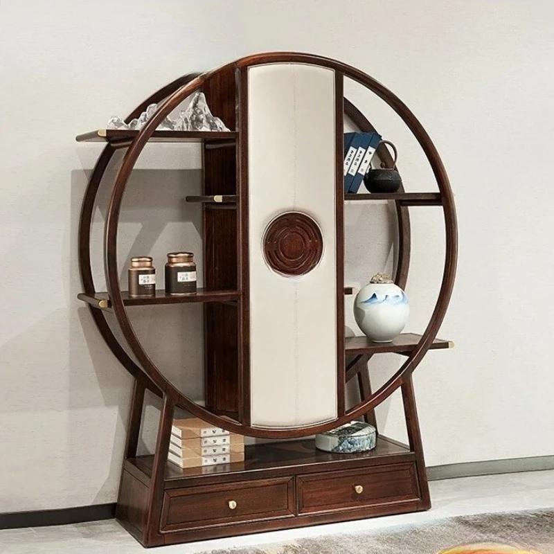 Zen new Chinese style Bogu shelf large apartment display cabinet ebony solid wood retro
Zen new Chinese style Bogu shelf large apartment display cabinet ebony solid wood retro