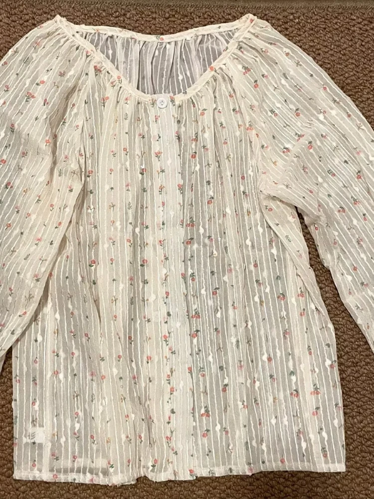 Shirts Women Korean Style Aesthetic Vintage Harajuku Lantern Sleeve Retro Print Fashion Baggy Sweet Mujer Blusas Summer Causal
Shirts Women Korean Style Aesthetic Vintage Harajuku Lantern Sleeve Retro Print Fashion Baggy Sweet Mujer Blusas Summer Causal