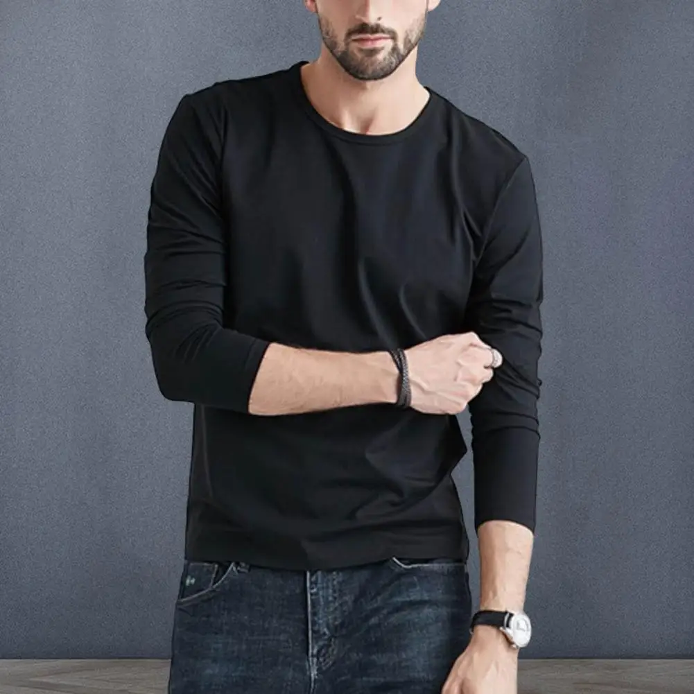 Men Solid Color T-shirt Men's Solid Color Long Sleeve T-shirt For Sport Travel Simple Style Round Neck Pullover Top Plus Size
Men Solid Color T-shirt Men's Solid Color Long Sleeve T-shirt For Sport Travel Simple Style Round Neck Pullover Top Plus Size