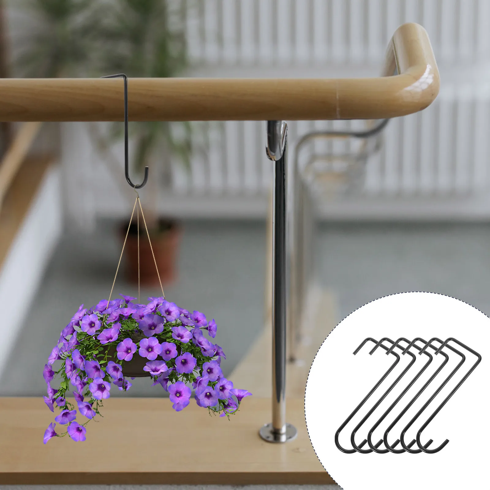 6Pcs Multi-Purpose Garden Hooks for Hanging Plants - Tree Branch Hangers Suitable for Bird Feeders and Pots Patio Hangers
6Pcs Multi-Purpose Garden Hooks for Hanging Plants - Tree Branch Hangers Suitable for Bird Feeders and Pots Patio Hangers