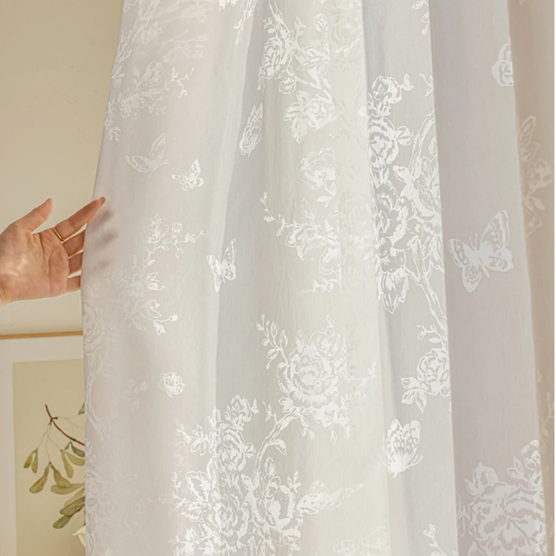 French Rose Light And White Sheer Curtain For Bedrooms, High-end White Tulle Curtain For Living Rooms,Customizable Home Curtains
French Rose Light And White Sheer Curtain For Bedrooms, High-end White Tulle Curtain For Living Rooms,Customizable Home Curtains