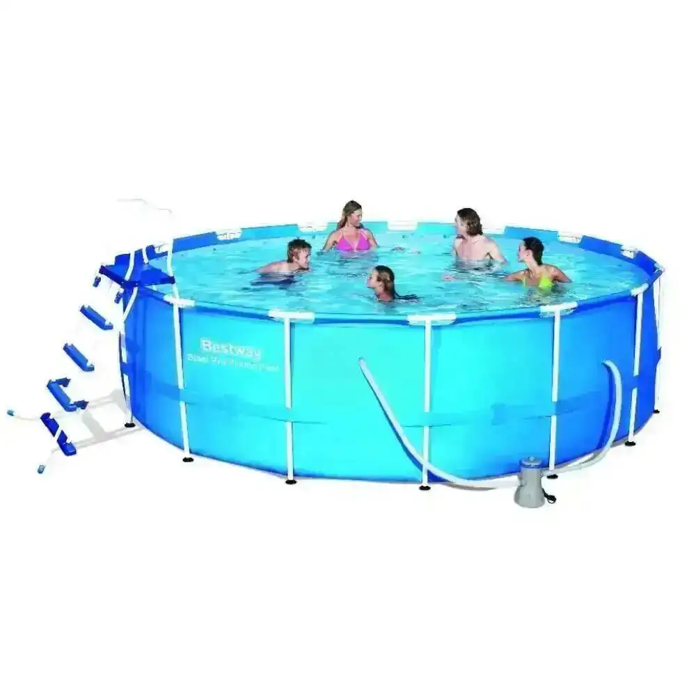 56438 Bestway AGP Dia 15' Height 4' Circle Thick Pool Dia 457cm Ht 122cm Large Round Frame Swimming Pool for Family 457x 22
56438 Bestway AGP Dia 15' Height 4' Circle Thick Pool Dia 457cm Ht 122cm Large Round Frame Swimming Pool for Family 457x 22