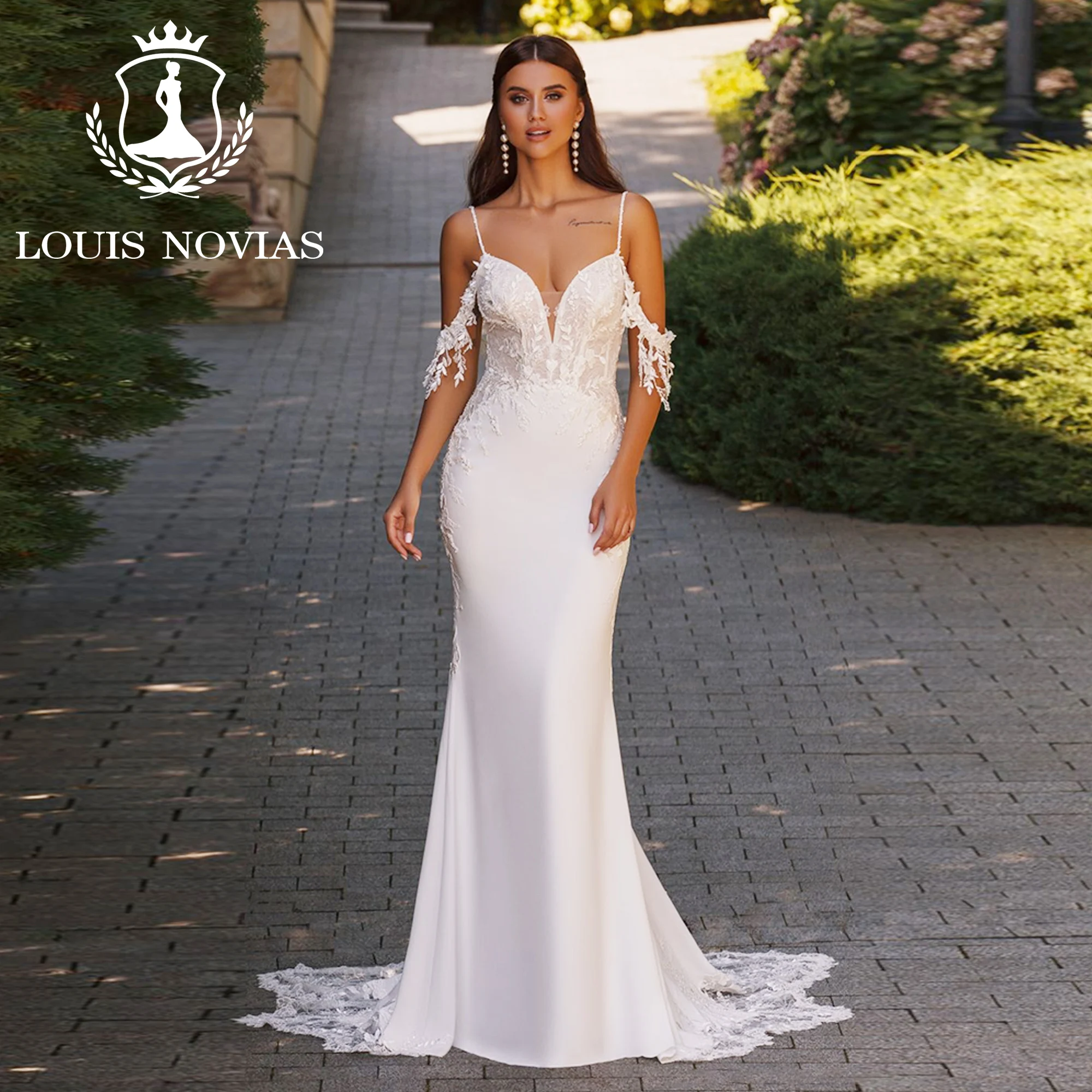 LOUIS NOVIAS Атласные свадебные платья русалки для женщин Сексуальное свадебное платье на тонких бретельках с аппликацией Vestidos De Novia
LOUIS NOVIAS Атласные свадебные платья русалки для женщин Сексуальное свадебное платье на тонких бретельках с аппликацией Vestidos De Novia