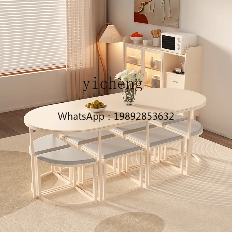 DD Nordic rock slab dining table and chair combination light luxury space push-pull cream style dining table
DD Nordic rock slab dining table and chair combination light luxury space push-pull cream style dining table