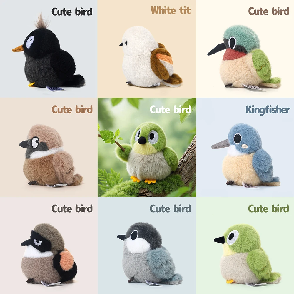 Bird Series Myna Sparrow Plush Toy Beautiful Kingfisher Tit Shrikes Doll Fork-tailed Sunbird White-eye Stuffed Toy Animal Decor
Bird Series Myna Sparrow Plush Toy Beautiful Kingfisher Tit Shrikes Doll Fork-tailed Sunbird White-eye Stuffed Toy Animal Decor