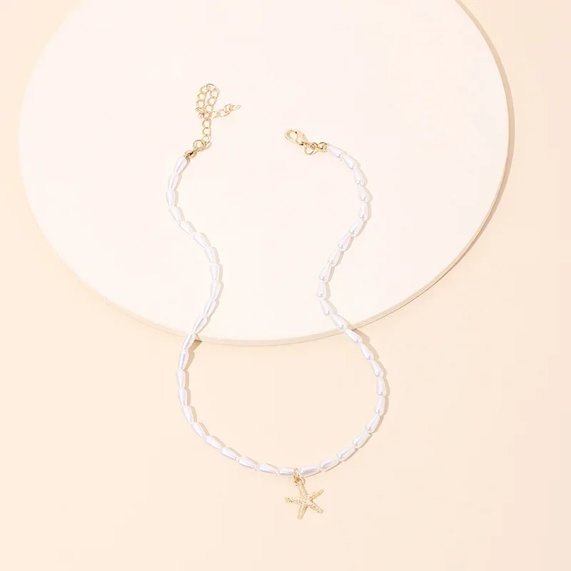 Fashion 14K Gold Plated Pale Water Pearl Handmade Beach Golden Starfish Beaded Necklace Ladies Jewelry Gift
Fashion 14K Gold Plated Pale Water Pearl Handmade Beach Golden Starfish Beaded Necklace Ladies Jewelry Gift