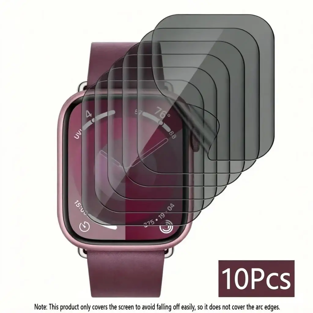 10Pcs Privacy Hydrogel Screen Protector Film For Apple Watch Series 11 10 9 8 46mm 42mm 4 5 6 SE 45mm 41mm 40mm Screen Protector
10Pcs Privacy Hydrogel Screen Protector Film For Apple Watch Series 11 10 9 8 46mm 42mm 4 5 6 SE 45mm 41mm 40mm Screen Protector