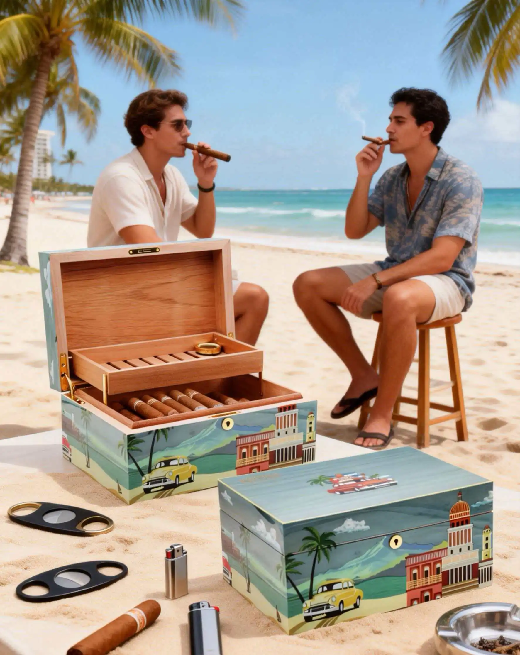 Элитный двухслойный кейс для сигар из кедра с замком, отделка в стиле кубинского пианино, лакированное покрытие, увлажняющее хранилище для 50-80 сигар
Элитный двухслойный кейс для сигар из кедра с замком, отделка в стиле кубинского пианино, лакированное покрытие, увлажняющее хранилище для 50-80 сигар