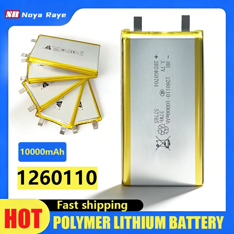 Полимерный литиевый аккумулятор 3.7V 1260110 10000mAh, перезаряжаемые Li-Po батареи для игрушек, повербанков, GPS-устройств, ноутбуков, кемпинговых фонарей, DIY-проектов
Полимерный литиевый аккумулятор 3.7V 1260110 10000mAh, перезаряжаемые Li-Po батареи для игрушек, повербанков, GPS-устройств, ноутбуков, кемпинговых фонарей, DIY-проектов