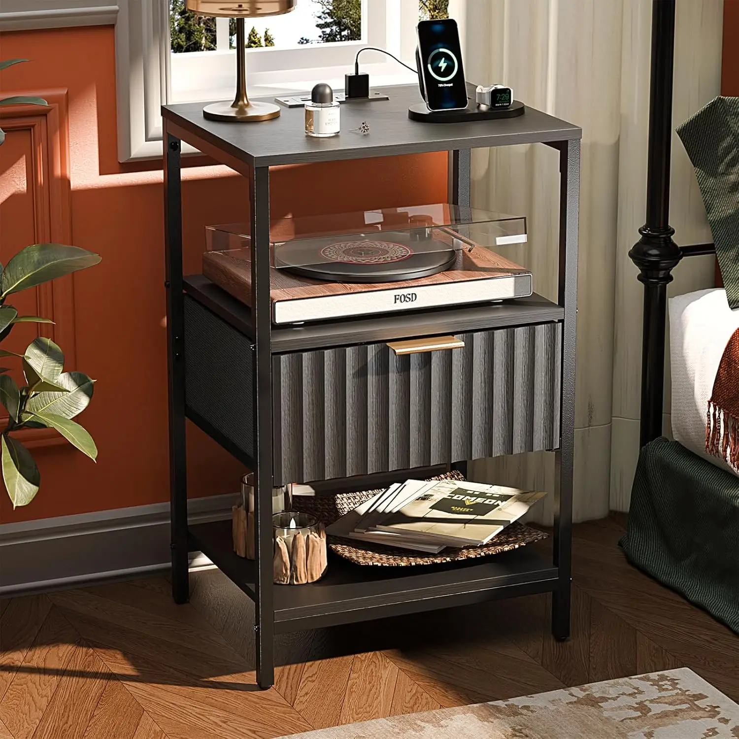 Nightstand with Charging Station Fabric Drawer Bedside Table Bedroom Dorm 14.96x11.81x23.7 inch 1pc, Customized
Nightstand with Charging Station Fabric Drawer Bedside Table Bedroom Dorm 14.96x11.81x23.7 inch 1pc, Customized