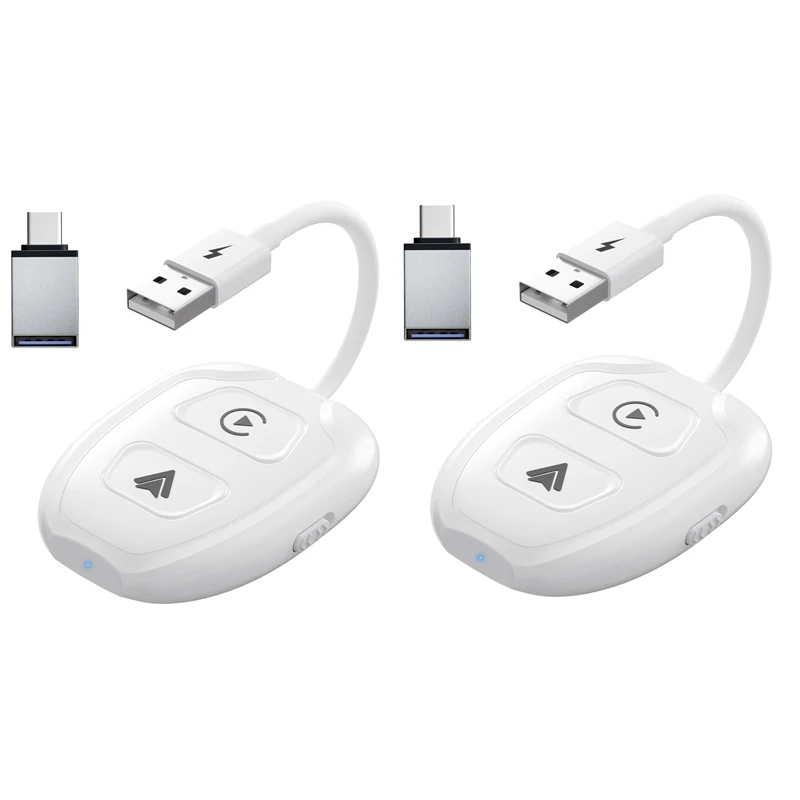 2PCS 2 In 1 Wireless Carplay Adapter For Apple Android Auto Wireless Carplay Dongle For Wired Apple Carplay & Android, Durable
2PCS 2 In 1 Wireless Carplay Adapter For Apple Android Auto Wireless Carplay Dongle For Wired Apple Carplay & Android, Durable