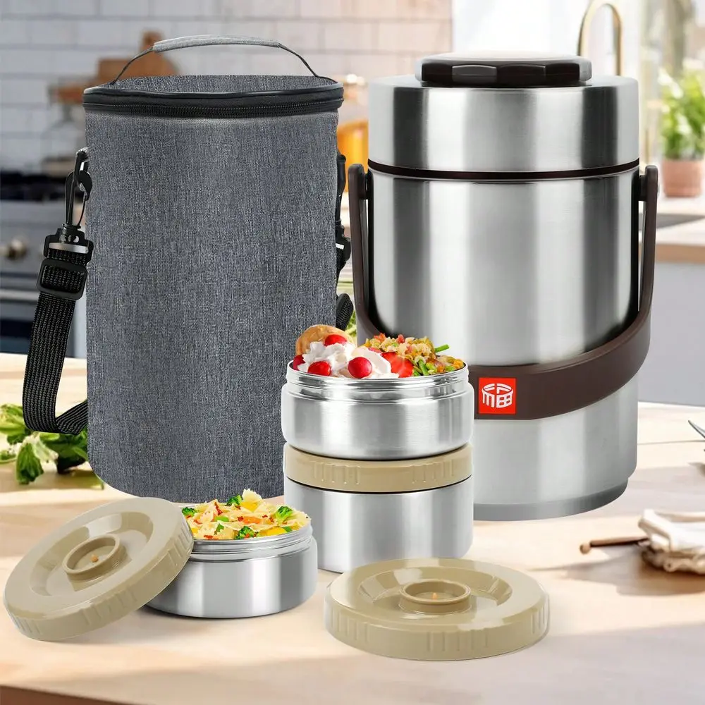 For Hot Food Soup 67 Oz, 3Layer Sealed Stackable Insulated Food Container With Lunch Bag, Ideal For Daily Office Meals, School L
For Hot Food Soup 67 Oz, 3Layer Sealed Stackable Insulated Food Container With Lunch Bag, Ideal For Daily Office Meals, School L