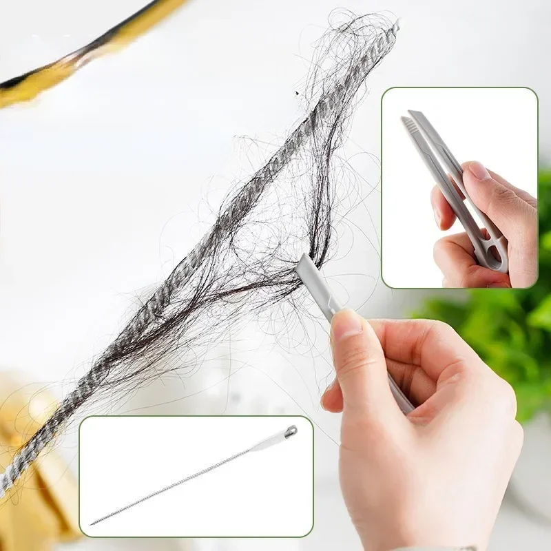 Drain Hair Removal Tool Set Stainless Steel Sewer Cleaning Hook with Tweezers Anti-Clog Drain Cleaner For Home
Drain Hair Removal Tool Set Stainless Steel Sewer Cleaning Hook with Tweezers Anti-Clog Drain Cleaner For Home