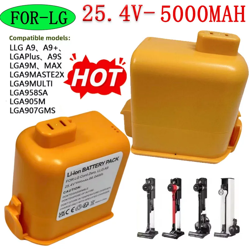 5000mAh CordZero Battery for A9/P9/A9S Vacuum, KC Certified, Compatible with EAC63382201/04 LG CordZero A9 Battery Replacement
5000mAh CordZero Battery for A9/P9/A9S Vacuum, KC Certified, Compatible with EAC63382201/04 LG CordZero A9 Battery Replacement