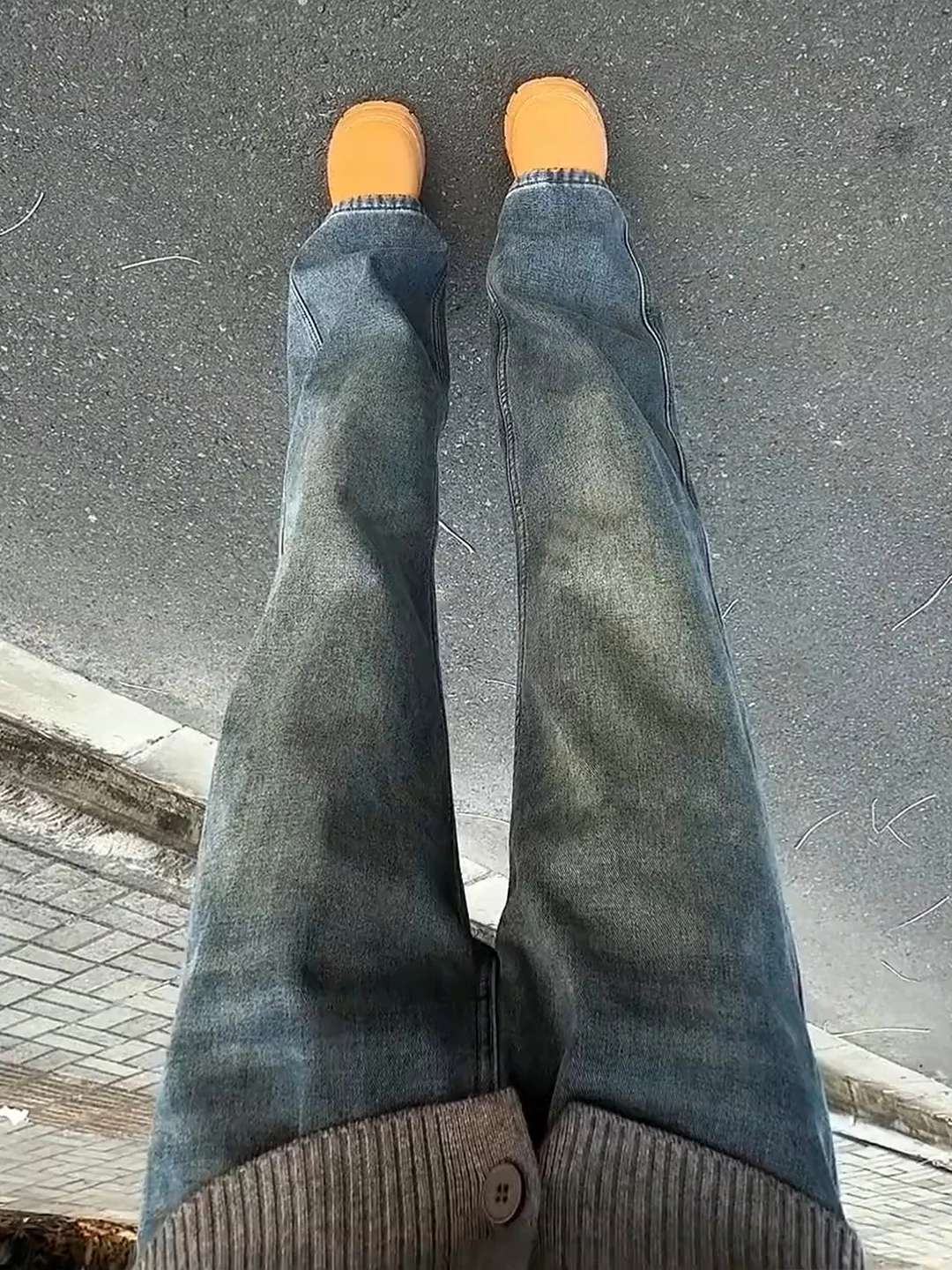 Retro Blue Fce Lined Straight Leg Men's Jeans Winter American Vibe Rise Trousers Slim Fit Micro Flare Knife Pants
Retro Blue Fce Lined Straight Leg Men's Jeans Winter American Vibe Rise Trousers Slim Fit Micro Flare Knife Pants