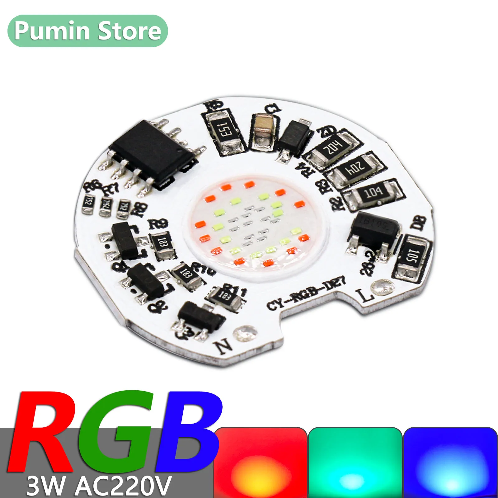 AC220V LED COB Lights Plate Color RGB Lamp Board 3W Colorful Gradient Lntelligent IC For Light Source Accessories Of Lamp DIY
AC220V LED COB Lights Plate Color RGB Lamp Board 3W Colorful Gradient Lntelligent IC For Light Source Accessories Of Lamp DIY