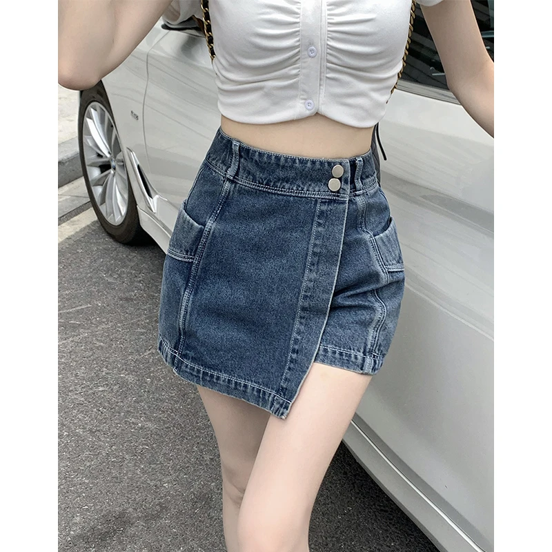 High Waist A-Line Skirt Denim plus Size Women's Summer New Style Slimming Short Skirt Korean Style Commute Pure Color
High Waist A-Line Skirt Denim plus Size Women's Summer New Style Slimming Short Skirt Korean Style Commute Pure Color