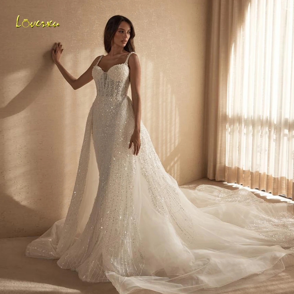 Loverxu Русалка Сексуальные свадебные платья Милая без рукавов Vestido De Novia Кружева с бисером и жемчугом 2 в 1, свадебное платье на заказ
Loverxu Русалка Сексуальные свадебные платья Милая без рукавов Vestido De Novia Кружева с бисером и жемчугом 2 в 1, свадебное платье на заказ