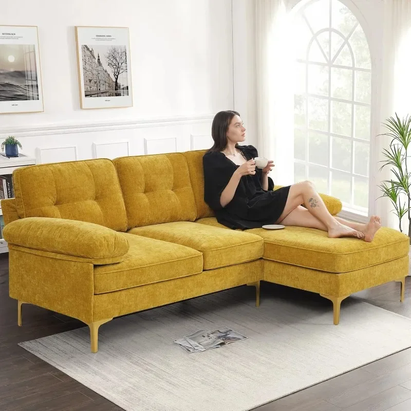 Sofa with Flip-up Recliner, Convertible Sectional Sofa, Chenille Modern Sofa for Living Room, Apartment and Office
Sofa with Flip-up Recliner, Convertible Sectional Sofa, Chenille Modern Sofa for Living Room, Apartment and Office