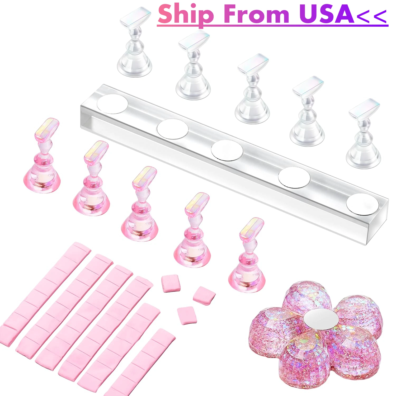 Nail Stand for Press On Nails Display Practice Art Magnetic Fake Nail Holder for Painting Nails Stand for False Nail Designs
Nail Stand for Press On Nails Display Practice Art Magnetic Fake Nail Holder for Painting Nails Stand for False Nail Designs