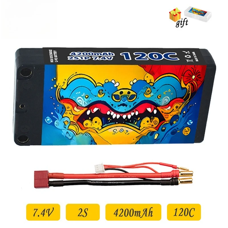 4200mAh 2S 7.4V 120C 1/10 Remote Control Car Climbing Car Model Thin Lithium Battery
4200mAh 2S 7.4V 120C 1/10 Remote Control Car Climbing Car Model Thin Lithium Battery