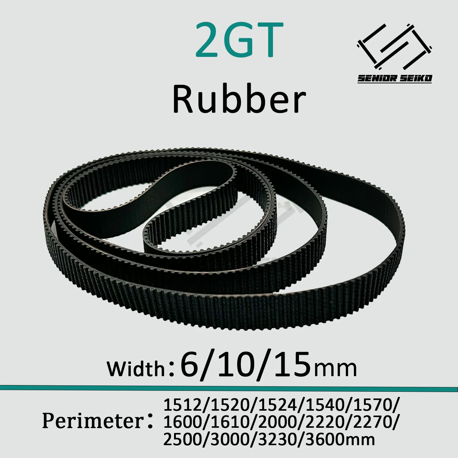 2GT 2M Belt Width 6/10/15mm Rubber CBelt Closed Loop Perimeter 1512-3600mm Timing Synchronous
2GT 2M Belt Width 6/10/15mm Rubber CBelt Closed Loop Perimeter 1512-3600mm Timing Synchronous