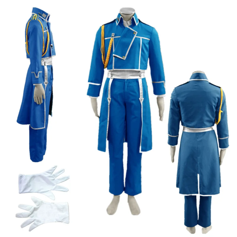 Adult Anime Cosplay Roy Mustang Alex Louis ArmstrongBlue Uniform Costume Men's Suit Halloween costumes
Adult Anime Cosplay Roy Mustang Alex Louis ArmstrongBlue Uniform Costume Men's Suit Halloween costumes