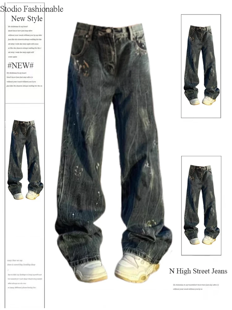 Women's Blue Jeans Baggy Vintage 90s Aesthetic High Waist Cowboy Pants Harajuku Denim Trousers Y2k Trashy Emo 2000s Clothes 2024
Women's Blue Jeans Baggy Vintage 90s Aesthetic High Waist Cowboy Pants Harajuku Denim Trousers Y2k Trashy Emo 2000s Clothes 2024