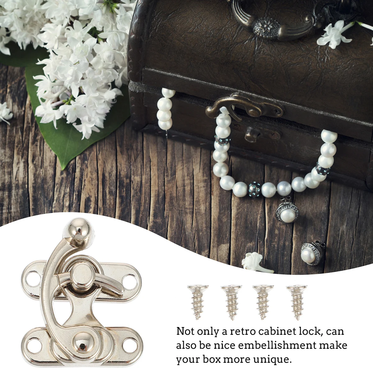 6 Pcs Horn Lock Buckle Jewelry Case Small Padlock Ring Retro Style Metal Silver
6 Pcs Horn Lock Buckle Jewelry Case Small Padlock Ring Retro Style Metal Silver