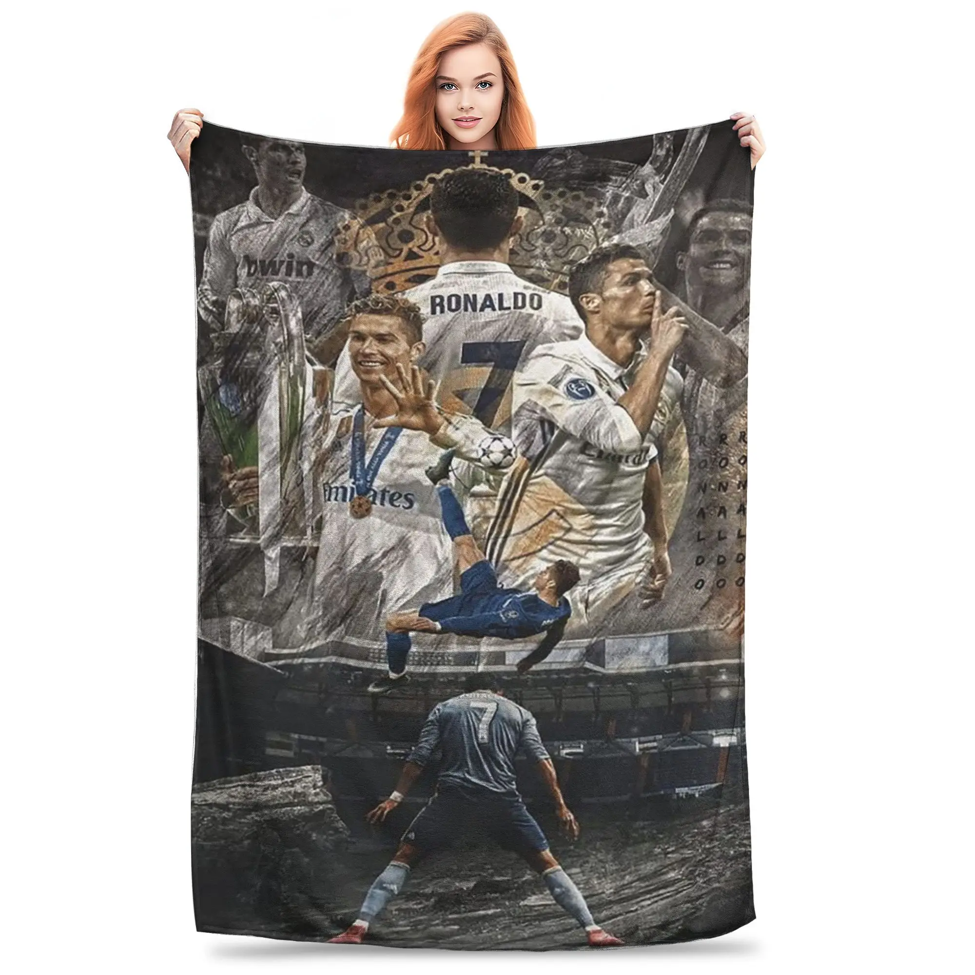 Football Star CR7 Blankets Flannel Textile Decor Portable Ultra-Soft Throw Blanket for Sofa Travel Bedspreads
Football Star CR7 Blankets Flannel Textile Decor Portable Ultra-Soft Throw Blanket for Sofa Travel Bedspreads