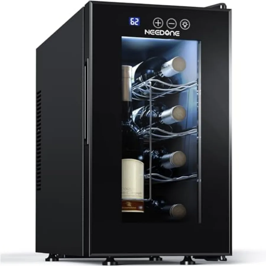 Wine Cooler Fridge 8 Bottle Wine Chiller with Wine Rack and Ambient Lighting Fast Cooling Thermoelectric Quiet Wine Cabinet Cel
Wine Cooler Fridge 8 Bottle Wine Chiller with Wine Rack and Ambient Lighting Fast Cooling Thermoelectric Quiet Wine Cabinet Cel