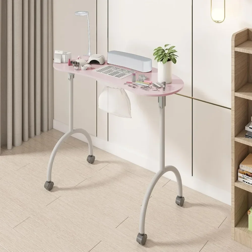 Portable Manicure Nail Table, Foldable Manicure Table with Dust Collector Fan, LED Lamp, 4 Lockable Wheels and Carry Bag
Portable Manicure Nail Table, Foldable Manicure Table with Dust Collector Fan, LED Lamp, 4 Lockable Wheels and Carry Bag