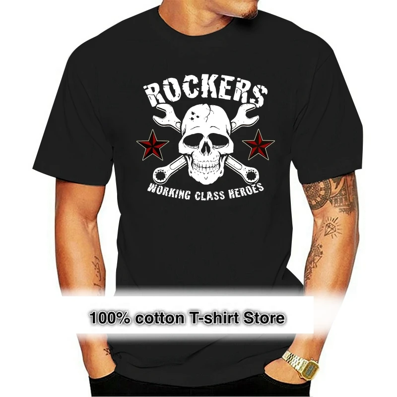 Funny Clothing Casual Short Sleeve T-Shirt ROCKERS WORKING CLASS HEROES - Rock'n'Roll Rockabilly Punk Rocker Skull T-shirt
Funny Clothing Casual Short Sleeve T-Shirt ROCKERS WORKING CLASS HEROES - Rock'n'Roll Rockabilly Punk Rocker Skull T-shirt