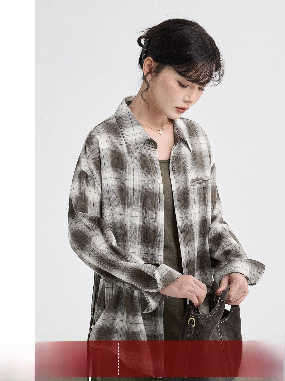 Pure Cotton Plaid irt Women's Spring Casual Versatile Collar Long Sve irt Girl's Daily Wear Button up Regular Fit
Pure Cotton Plaid irt Women's Spring Casual Versatile Collar Long Sve irt Girl's Daily Wear Button up Regular Fit