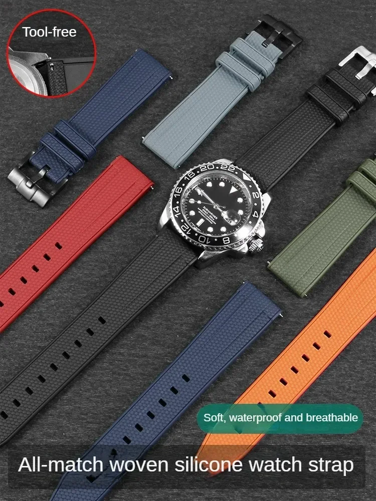 Waterproof Silicone Strap Compatible with O-mega Seamaster R-olex Black Green Water Ghost Universal Rubber Watch Chain
Waterproof Silicone Strap Compatible with O-mega Seamaster R-olex Black Green Water Ghost Universal Rubber Watch Chain