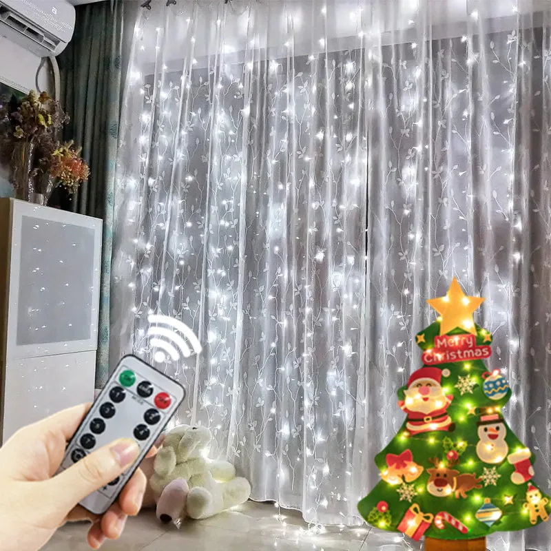 3/6M USB Curtain String Light Home Decor Fairy Light 8 Mode LED Christmas Lamp Holiday Garland Wedding Party Birthday Decoration
3/6M USB Curtain String Light Home Decor Fairy Light 8 Mode LED Christmas Lamp Holiday Garland Wedding Party Birthday Decoration