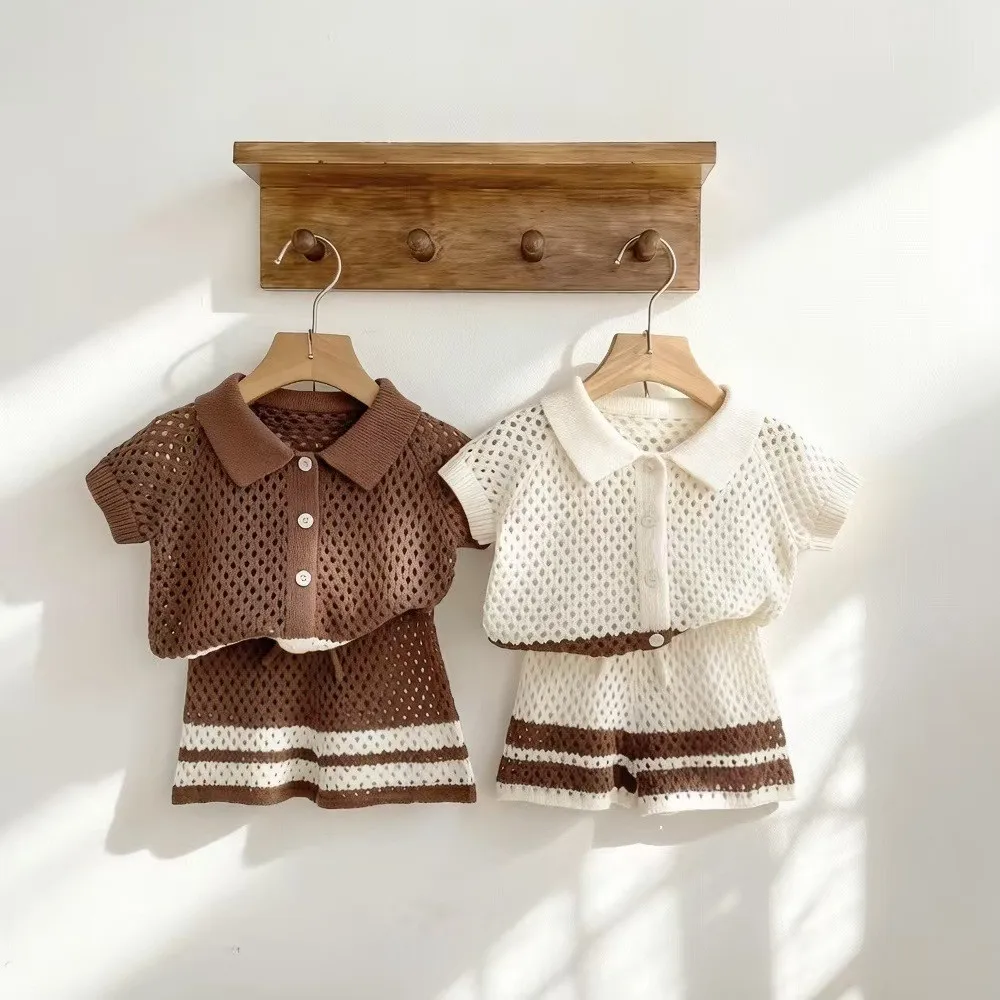 toddler clothes baby 2pcs set Summer Knitted Set boys and girls leisure Hollow knit set Simple and comfortable girls' set
toddler clothes baby 2pcs set Summer Knitted Set boys and girls leisure Hollow knit set Simple and comfortable girls' set