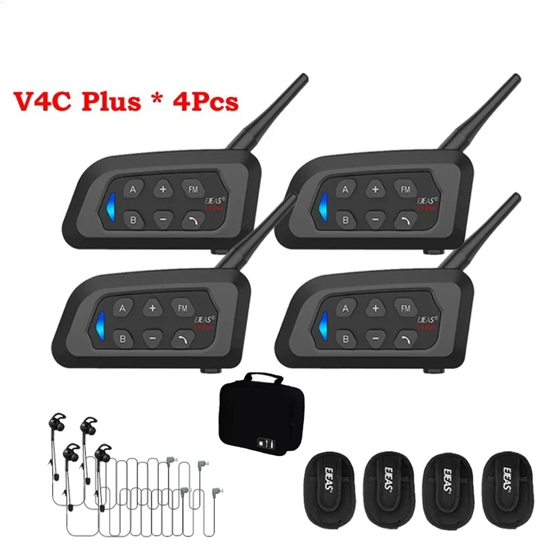 4PCS EJEAS V4C PLUS In-Ear Football Referee Intercom Headset 1500M Full Duplex Bluetooth 5.1 Conference Interphone Waterproof
4PCS EJEAS V4C PLUS In-Ear Football Referee Intercom Headset 1500M Full Duplex Bluetooth 5.1 Conference Interphone Waterproof
