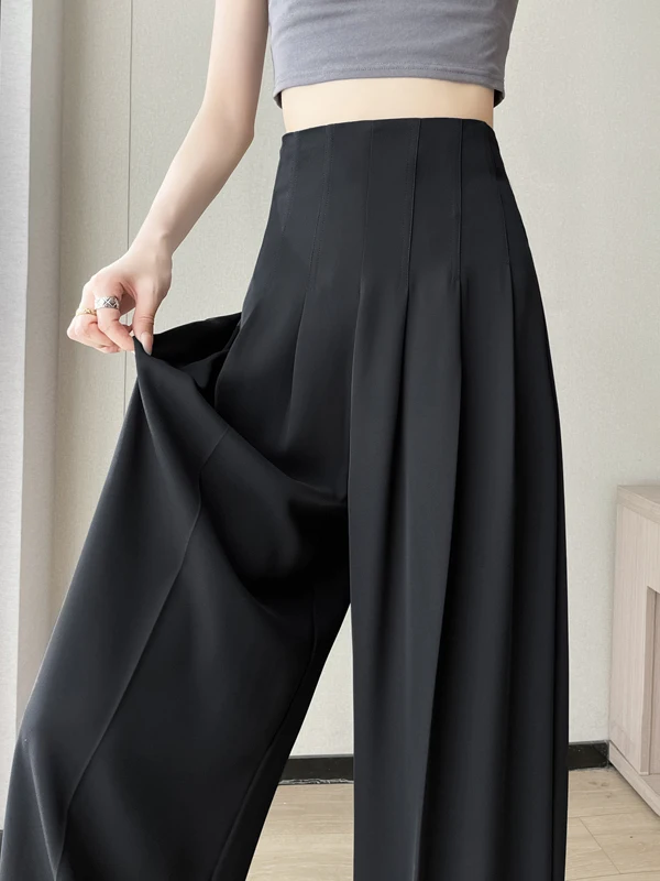 High Waist Wide Leg Straight Casual Loose Floor-Length Pants Women's Original Design Summer 2026 Casual Trousers
High Waist Wide Leg Straight Casual Loose Floor-Length Pants Women's Original Design Summer 2026 Casual Trousers