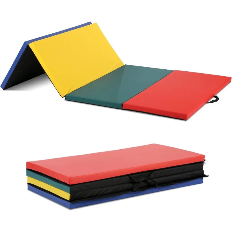 4 Pannel Folding Exercise Mat, 2 Inch Thick Gymnastics Mat 8’x4’, Gym Mat with Carrying Handles for MMA Yoga Stretching
4 Pannel Folding Exercise Mat, 2 Inch Thick Gymnastics Mat 8’x4’, Gym Mat with Carrying Handles for MMA Yoga Stretching