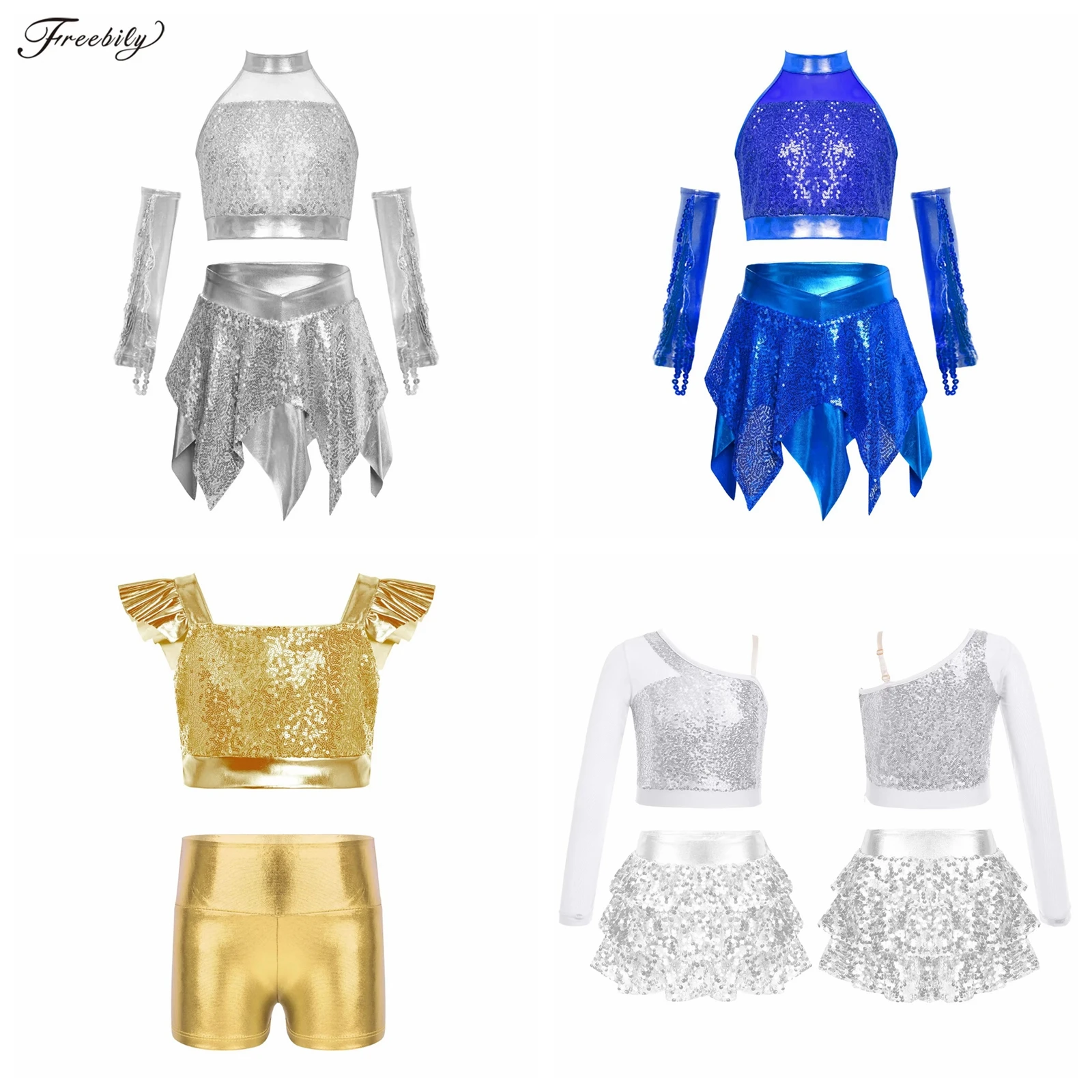 Kids Girls Sequin Cha Cha Latin Dance Outfit Metallic Disco Costumes Children Performance Shiny Jazz Hip Hop Clothes Dancewear
Kids Girls Sequin Cha Cha Latin Dance Outfit Metallic Disco Costumes Children Performance Shiny Jazz Hip Hop Clothes Dancewear