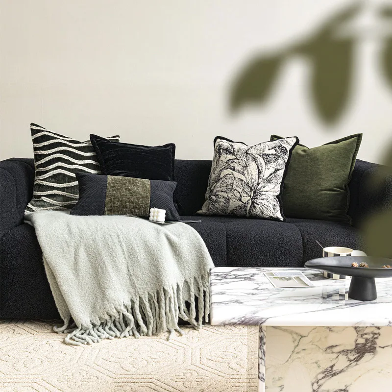 Retro Green Black Pillows Wool Flora Cushion Case Luxury Geometric Modern Decorative Pillow Cover For Sofa Chair Home Decoration
Retro Green Black Pillows Wool Flora Cushion Case Luxury Geometric Modern Decorative Pillow Cover For Sofa Chair Home Decoration