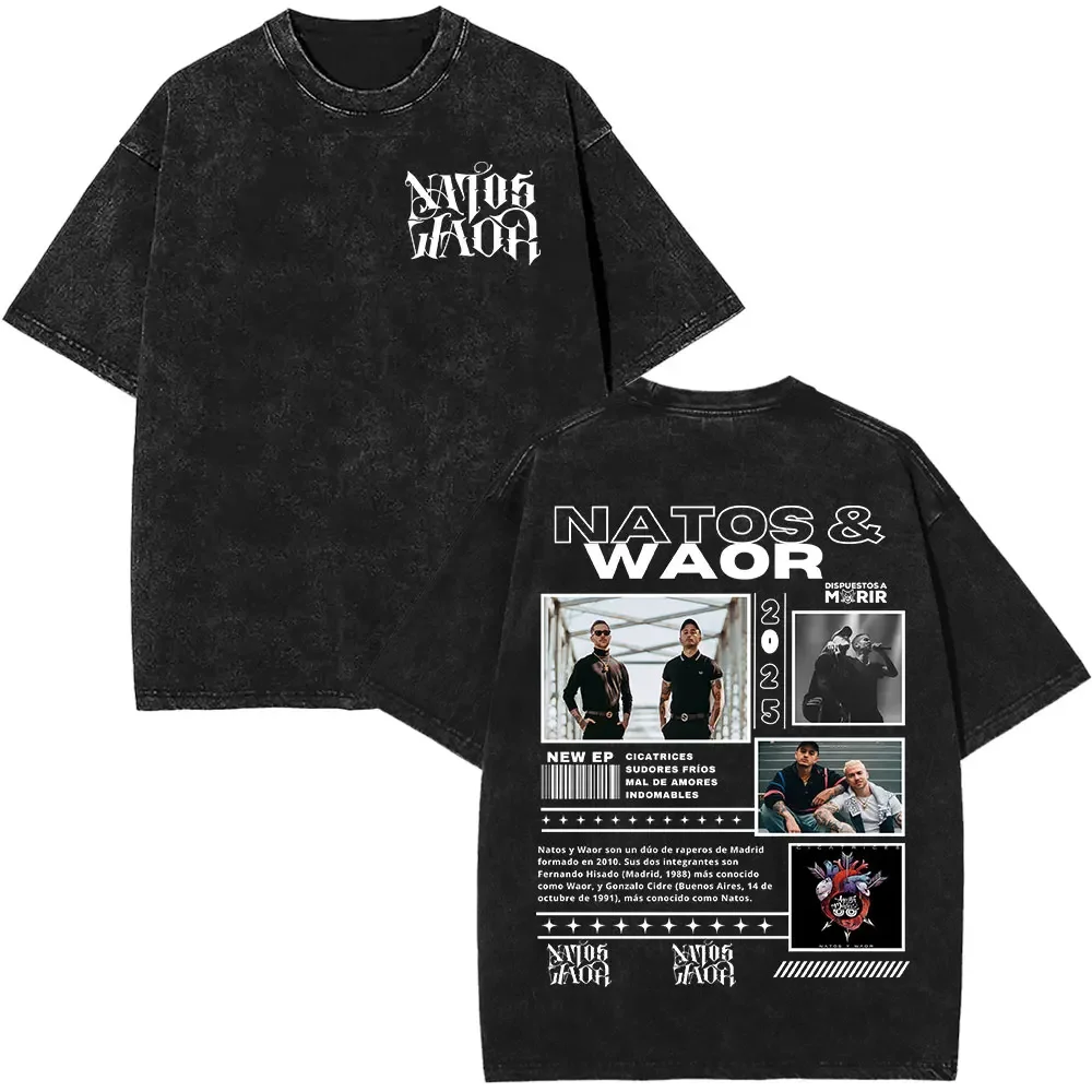 Washed Vintage Rapper NATOS WAOR Music Album Tour 2025 T-shirt Summer Men Women Fashion Hip Hop Oversized Short Sleeve T Shirts
Washed Vintage Rapper NATOS WAOR Music Album Tour 2025 T-shirt Summer Men Women Fashion Hip Hop Oversized Short Sleeve T Shirts