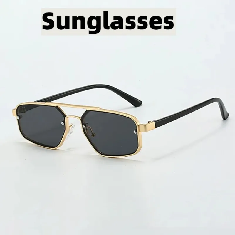 Retro Double-Bridge Aviator Sunglasses with Metal Geometric Frame Offering UV Protection for Daily Polygon-shaped Sunglasses
Retro Double-Bridge Aviator Sunglasses with Metal Geometric Frame Offering UV Protection for Daily Polygon-shaped Sunglasses