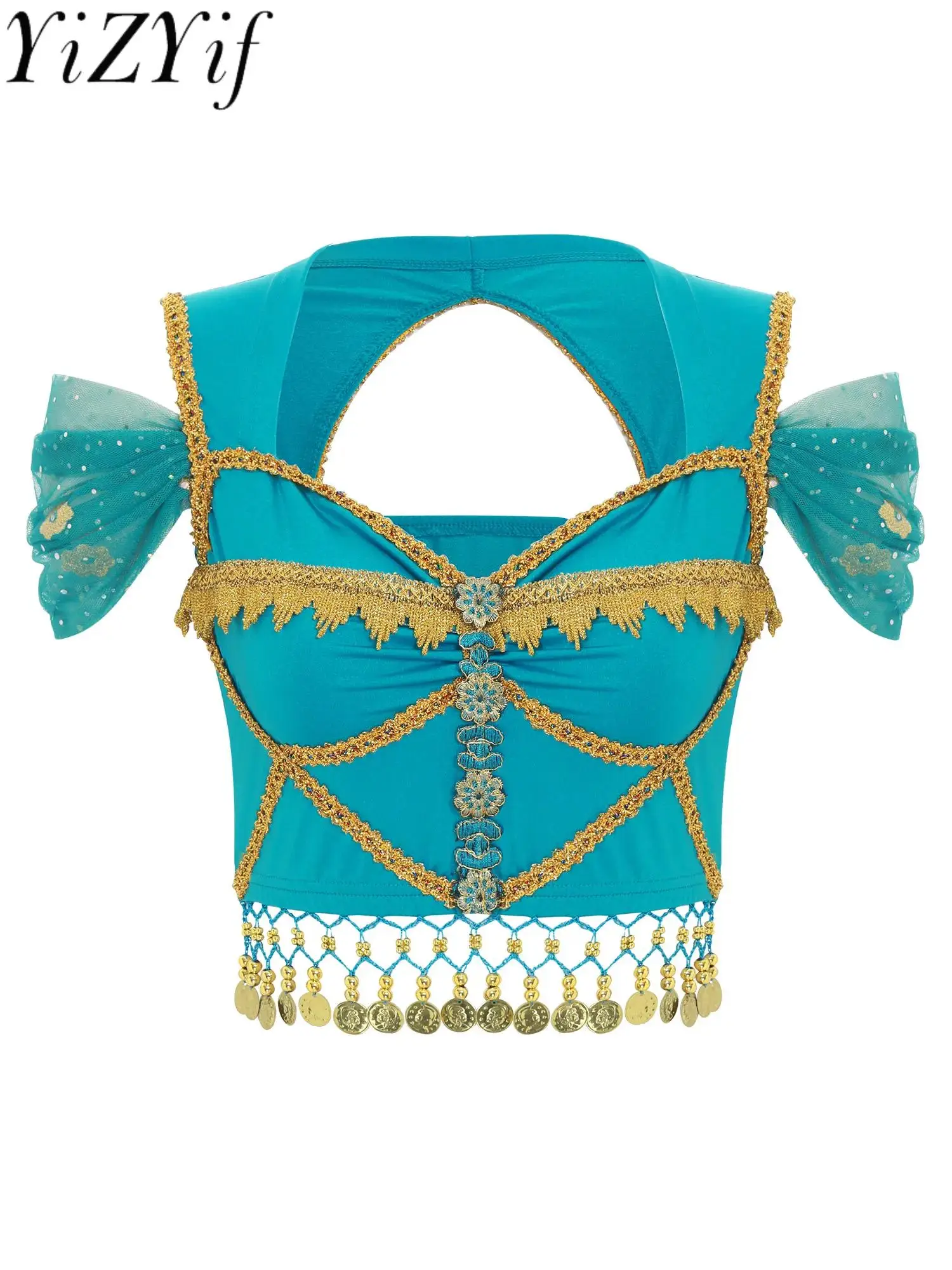Arab Indian Middle East Princess Cosplay Crop Tops Female Belly Dance Performance Top Carnival Themed Party Masquerade Shirt Top
Arab Indian Middle East Princess Cosplay Crop Tops Female Belly Dance Performance Top Carnival Themed Party Masquerade Shirt Top